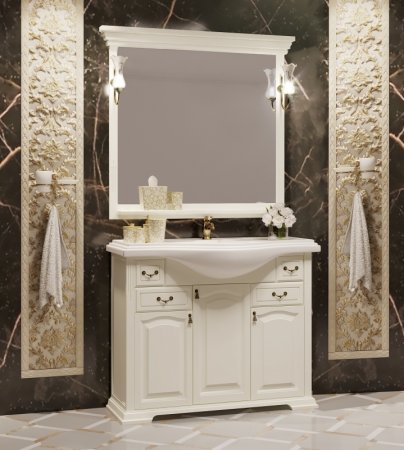 Тумба под раковину Opadiris Риспекто 105 Z0000006705 Слоновая кость ручки Бронза 