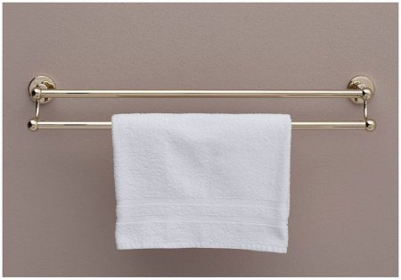 Полотенцедержатель Aquanet 4624D золото двойной 
