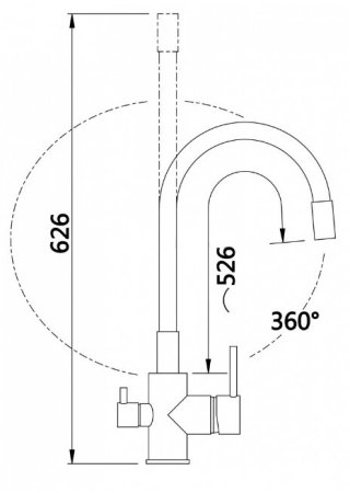 Смеситель для кухни с гибким изливом HANSEN HL15080F Хром 