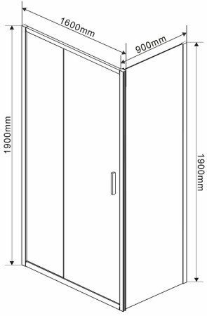 Душевой уголок Vincea Garda 160х90 VSR-1G9016CH профиль Хром стекло шиншилла 