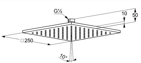 Верхний душ Kludi A-Qa 6442591-00 Белый Хром 