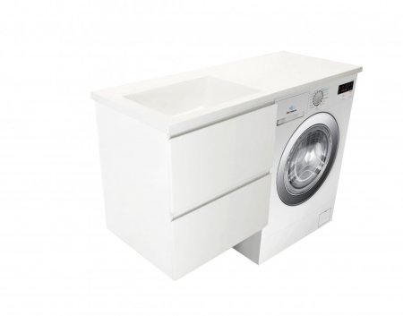 Тумба с раковиной Эстет Dallas Luxe 130 подвесной 2 ящика, (левый) 