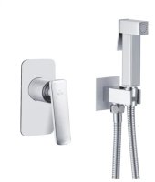 Гигиенический душ со смесителем Rose R1605F, белый/хром