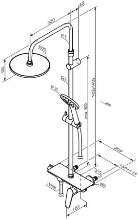 Душевая система Damixa Jupiter 977780000 Хром 