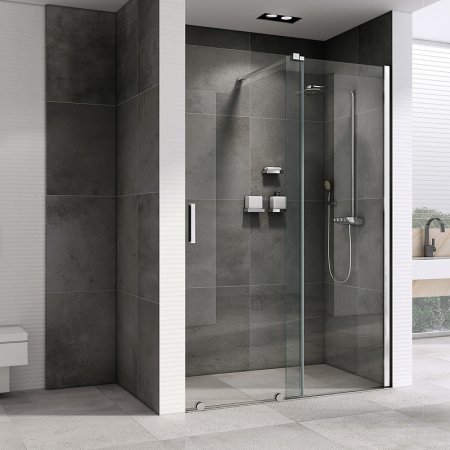 Душевая дверь Abber Komfort 120 AG90120 профиль Хром стекло прозрачное 