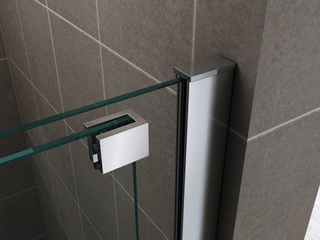 Душевая дверь Abber Komfort 120 AG90120 профиль Хром стекло прозрачное 