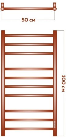 Полотенцесушитель электрический (лесенка) Bauedge Stil DB-0028, 50x100 см 