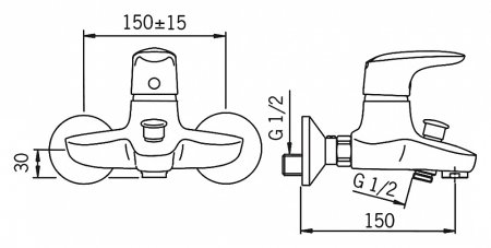 Смеситель Oras Vega 1840Х для ванны с душем 