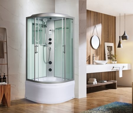 Душевая кабина WeltWasser WW500 Halle 1004 100x100 10000003249 профиль Хром стекло прозрачное 