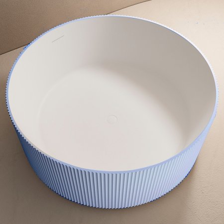 Ванна из искусственного камня Abber Stein 150x150 AS9679Blau Голубая без гидромассажа 