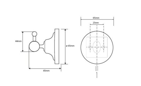 Крючок Bemeta Retro 144306012 хром 