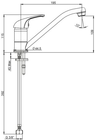 Смеситель для кухни Paini Roma 02CR573 Хром 