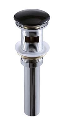 Донный клапан без перелива SantiLine SL-112 Чёрный матовый 