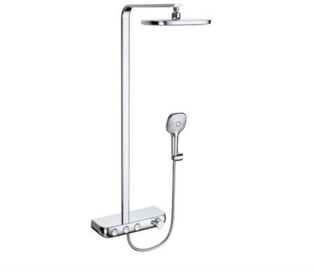Душевая система с термостатом Bravat Cobble F6389423CP-A1-ENG, хром 
