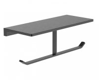 Двойной держатель для туалетной бумаги с полкой WONZON & WOGHAND, Темный графит (WW-9156-GM)