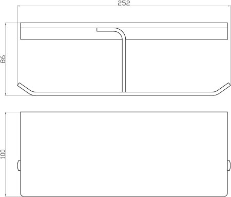 Двойной держатель для туалетной бумаги с полкой WONZON & WOGHAND, Темный графит (WW-9156-GM) 