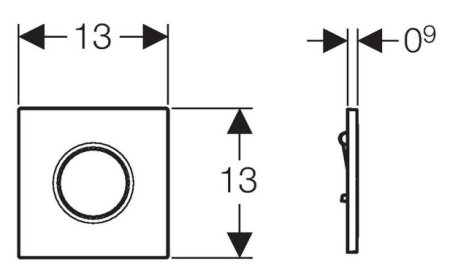 Привод бесконтактного смыва Geberit Sigma 01 116.031.21.5 работа от батарей, для писсуара 