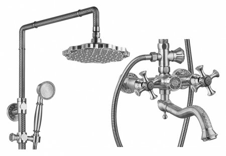 Душевая стойка Zorg Antic A 7002DS-SL 