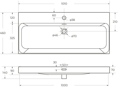 Керамическая раковина BelBagno BB-8078-100 