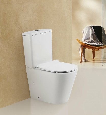Унитаз компакт BelBagno Flay-R BB2149CPR без бачка и сиденья 