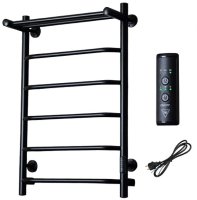 Полотенцесушитель электрический с полочкой (лесенка) Тругор Пэк сп 6 П 80х50 см, черный