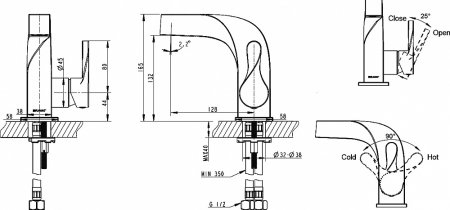 Смеситель Bravat Wave F174108C для раковины 
