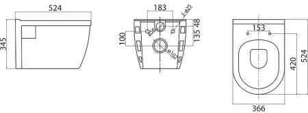 Унитаз BelBagno Loto BB070CHR/SC подвесной с сиденьем Микролифт 