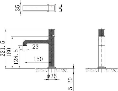 Смеситель для раковины Maxonor PL10109.2-9 