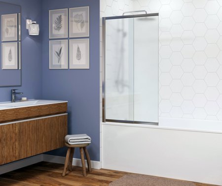 Шторка на ванну WasserKRAFT Main 41S02 100х140 L Matt glass 