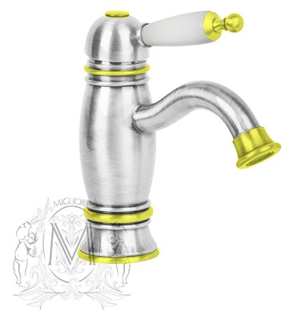 Смеситель Migliore Oxford 19159 для раковины хром / золото 
