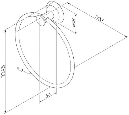 Кольцо для полотенец AM.PM Like A8034400 хром 