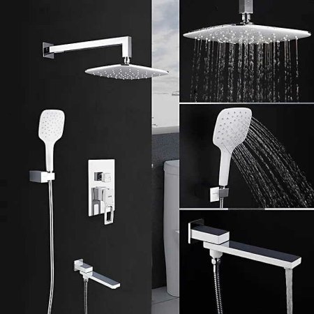 Душевая система Gappo Futura G7117-8 Белый Хром 