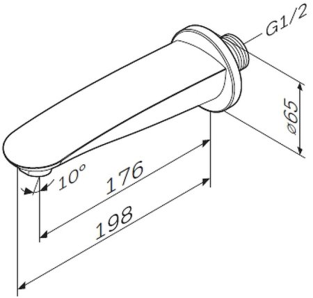 Излив для смесителя AM.PM Like F8070000 Хром 