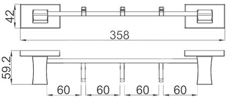 Вешалка для полотенец Gappo G0716-30 Хром 