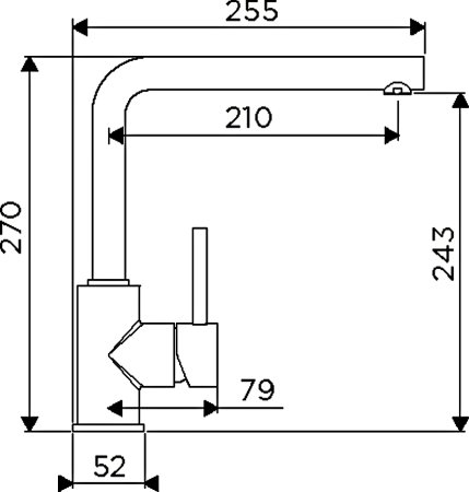 Смеситель Omoikiri Nakagawa 4994317 для кухонной мойки 