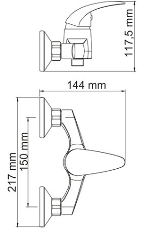 Смеситель WasserKRAFT Isen 2602 для душа 