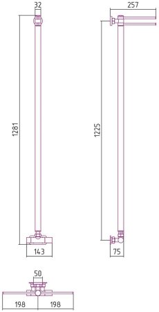 Водяной полотенцесушитель Сунержа Лайк EU50 1200х50 03-0213-1200 Золото 