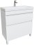 Тумба с умывальником IDDIS напольная с ящиками, белая, 80 см, Zodiac. Подходит ум. 3508000i28 (ZOD8CBFi95K) 