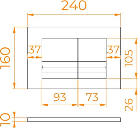 Кнопка слива RGW SWH-05B 