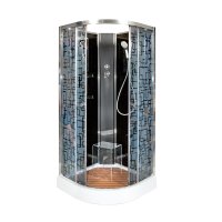 Душевая кабина Deto BМ1590 N без крыши BLACK