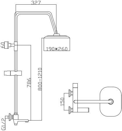 Душевая система MIXLINE (546106) 