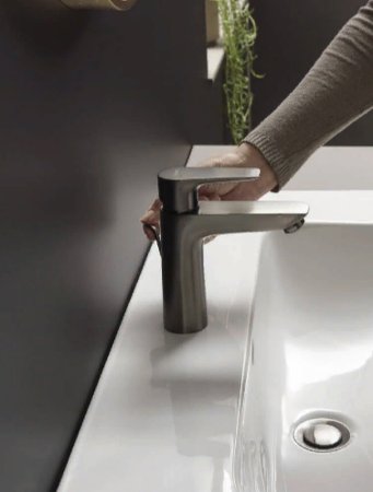 Смеситель для раковины Hansgrohe Talis E 71710340 Шлифованный черный хром 