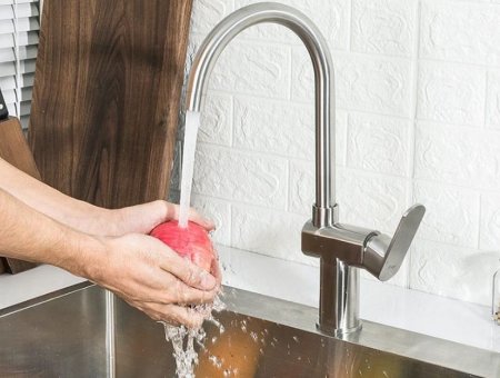 Смеситель для кухни Frap H805 F40805 Нержавеющая сталь 