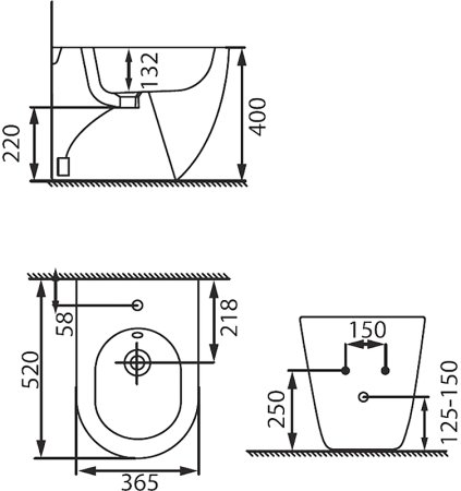 Унитаз Allen Brau Reality 4.32004.31 приставной Черный матовый без сиденья 