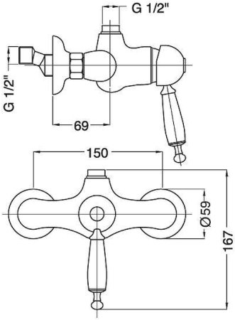 Душевая система Bugnatese Oxford 6336CBR Бронза 