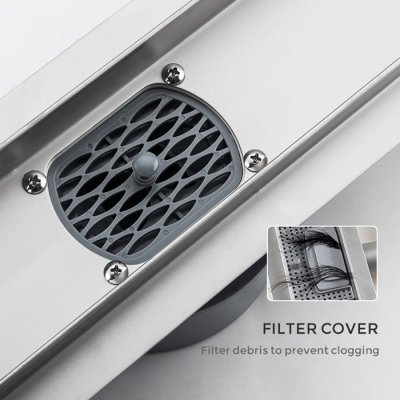 Душевой лоток Gappo G88007-4 нержавеющая сталь 800x70 мм 