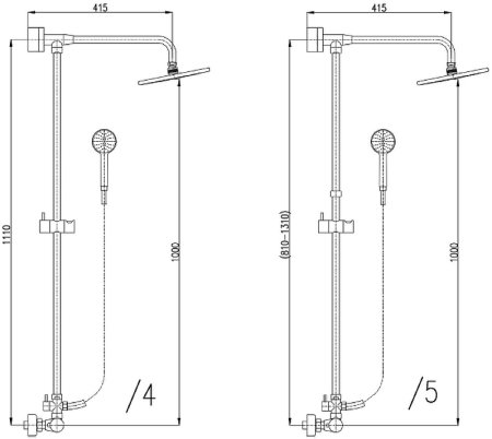 Душевая система Rav Slezak Dunaj Termostat TRM81.5/5-01 Хром 