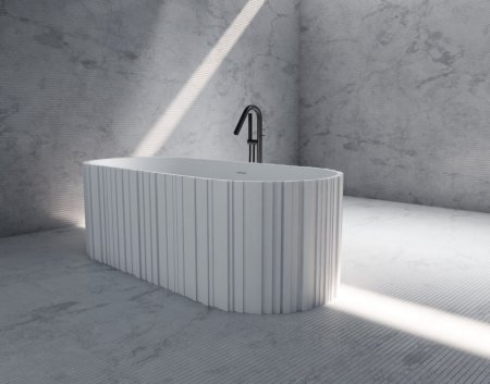 Ванна из искусственного камня ABBER Stein AS9653 белая матовая 