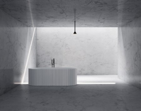 Ванна из искусственного камня ABBER Stein AS9653 белая матовая 