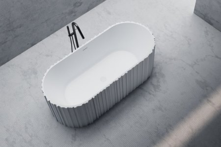 Ванна из искусственного камня ABBER Stein AS9653 белая матовая 